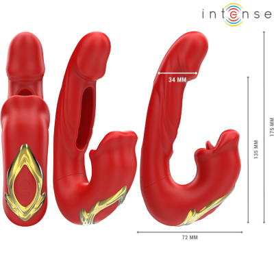 INTENSE Nathy Double Vibrator Sucking Mouth Red - image 3
