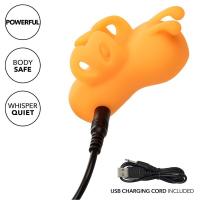 Calexotics Neon Vibes Buzzing Finger Stimulator Orange - image 9