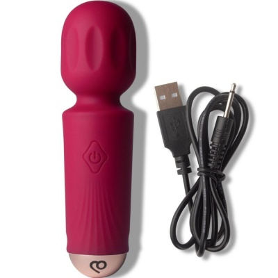 Rocks Off Mini Rechargeable Wand 16 Functions Azalea Red - image 4
