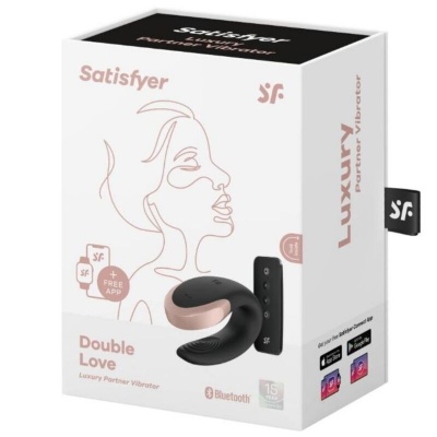 Satisfyer Double Love Luxury Couples Vibrator Black - image 5