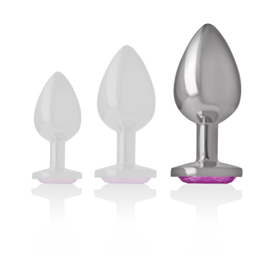 Aluminum Metal Anal Plug Pink Heart Size L - image 5