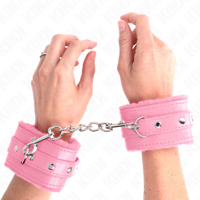 Kink Premium Fur Lined Restraints, Pink - image 1