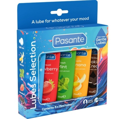Pack Assorted Flavor Lubricants 5 Units X 15 ml