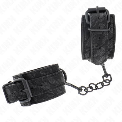 Kink Dark Lace Covered Wrist Cuffs, Adjustable - image 3