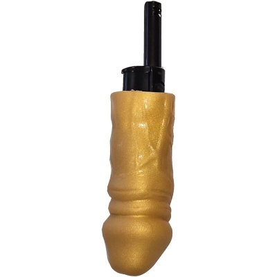 Diablo Picante Golden Penis BBQ Lighter Refillable Diablo Picante Golden Penis BBQ Lighter Refillable