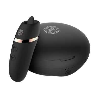 Foto van Rosy Gold – Licking Stimulator met Luxe Oplaadcase – Zwart