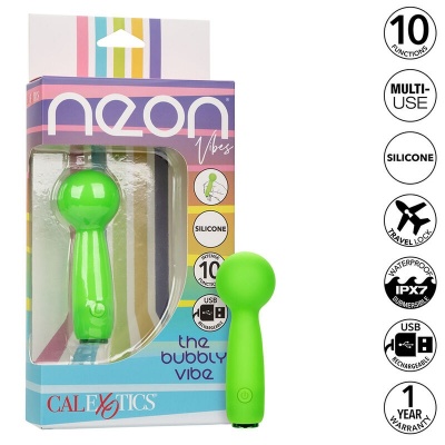 Calexotics Neon Vibes Bubbly Vibe Green Massager - image 2