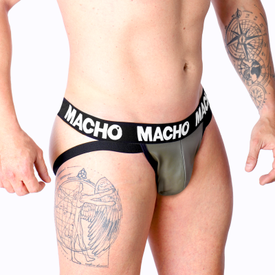 Macho MX27GR Gray Beige Leather Jock XL - image 2