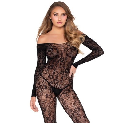 Leg Avenue 89366 Lace Bodystocking Black