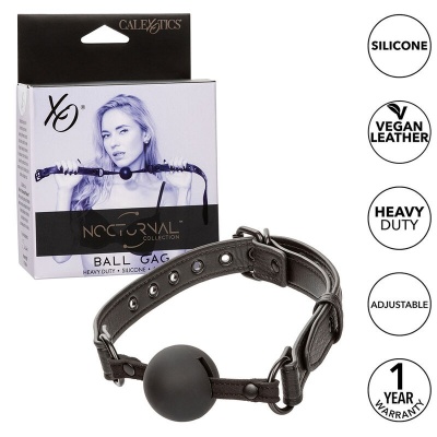 CALEXOTICS Nocturnal Ball Gag Silicone Black - image 2