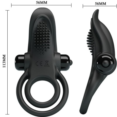 Pretty Love Double Vibrating Ring w/ Clitoral Stimulator - image 5