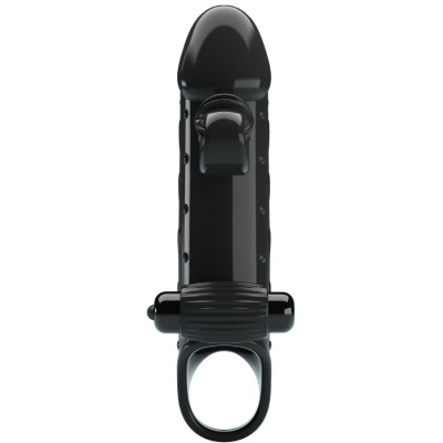 Romance Vibrating Penis Sleeve Black - image 3