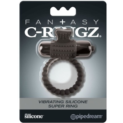 PIPEDREAMS C-Ringz - Vibrating Black Silicone - image 3