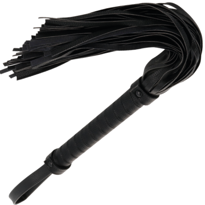 Black Bondage Whip 42cm Leather - image 1