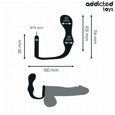 Addicted Toys Anal Plug with Ring Silicone Model 3 - image 4