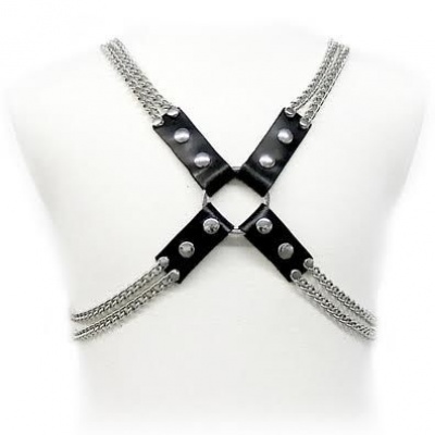 Leather Body Chain Harness Men