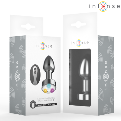 INTENSE Vibrating Metal Anal Plug LED Remote Size S - image 3