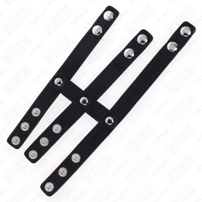 Kink Triple Leather Penis Ring With Pressure Closure - image 8
