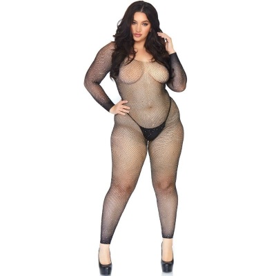Leg Avenue Crystallized Net Bodystocking 1X-2X - image 1