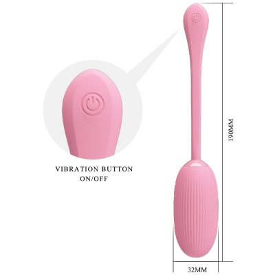 Pretty Love Doreen Pink Vibrating Egg Dual Cord - image 5