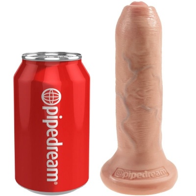King Cock Uncut Dildo, Flesh, 15 CM - image 4