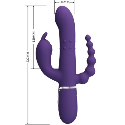 Pretty Love Cammy Triple Vibrator 4-in-1 Purple - image 7