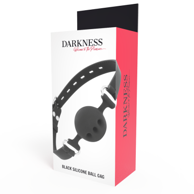 Darkness Black Breathable Silicone Gag - image 4