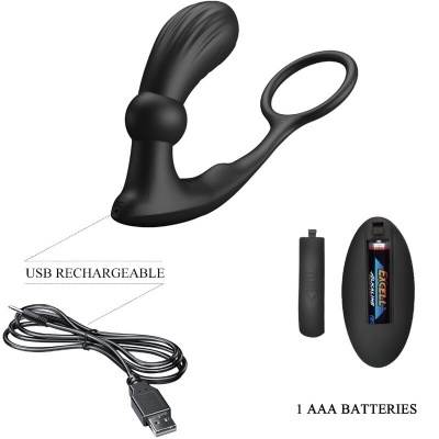 Pretty Love Warren Black Anal Ring Vibrator - image 5