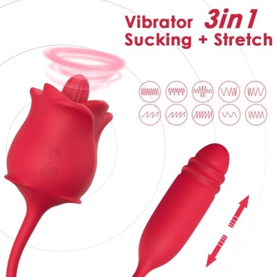 Armony 3-In-1 Pink Stimulator with Red Tail