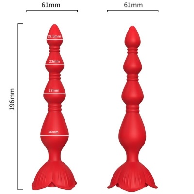 Armony Pink Vibrator Pagoda Anal Plug Red