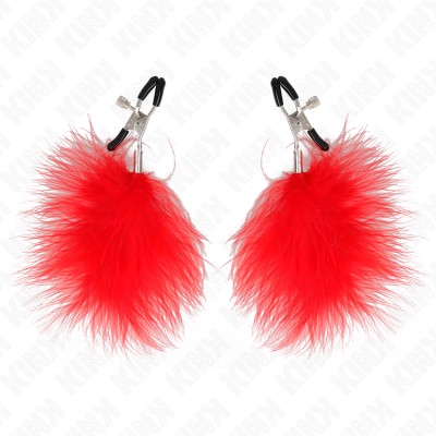 KINK Feather Nipple Clamp Red 7cm - image 2