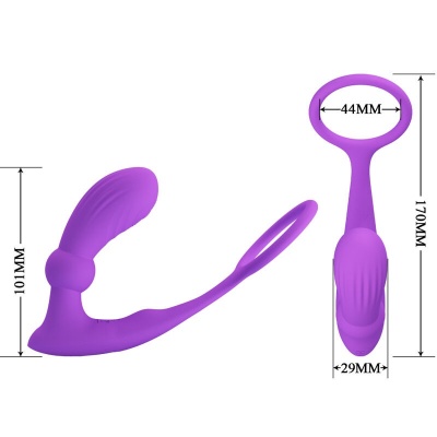 Pretty Love Warren Violet Anal Ring Vibrator - image 4