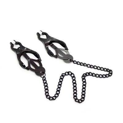 Ohmama Fetish Japanese Nipple Clamps with Black Chain - image 8