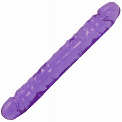 Foto van Doc Johnson - Crystal Jellies Jr. Double Dong - Paars