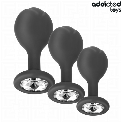 Addicted Toys Set of 3 Anal Plug Silicone Jewel - image 1
