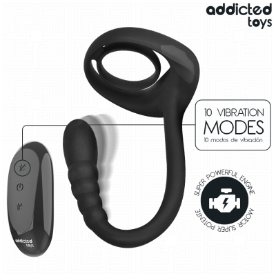 Addicted Toys P-Spot Vibrating Cock Ring Remote Control - image 5