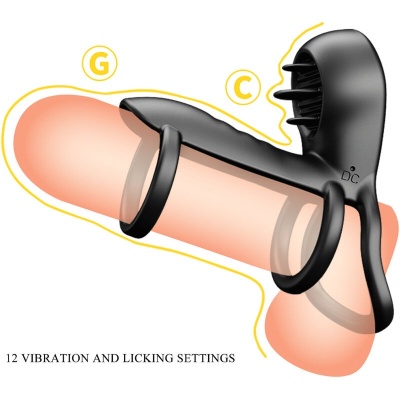 Pretty Love Jammy Penis Sheath 12 Vibrating Tongue