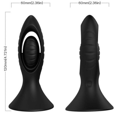 Armony Vibrator Anal Plug Silicone Black - image 4