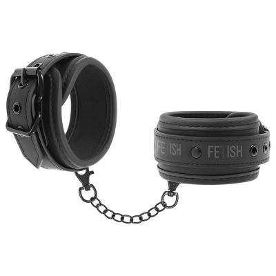 Fetish Submissive Vegan Leather Handcuffs - image 1