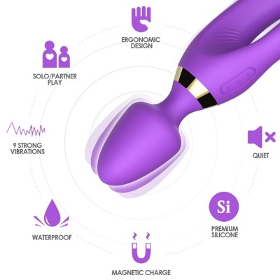 Armony Rabbit Massager Vibrator Purple - image 3