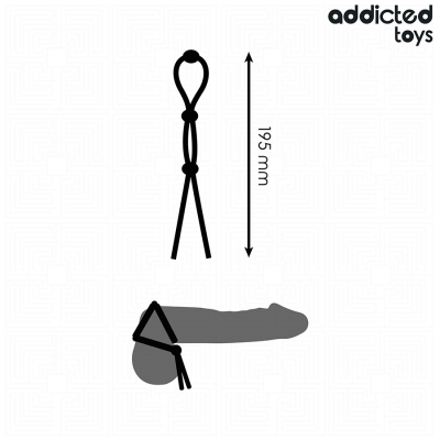 Addicted Toys Silicone Triple Loop Penis Rope - image 4