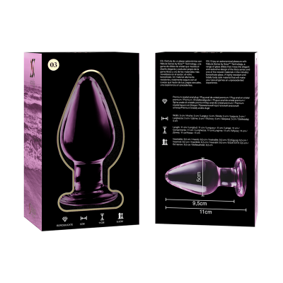 Model 3 Anal Plug Borosilicate Glass Pink 11 cm -o- 5 cm - image 6