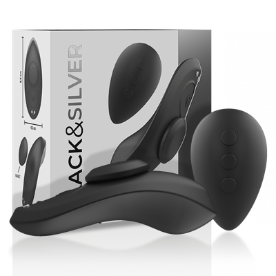 Black&Silver Preston Silicone Panty Vibrator, Black - image 2