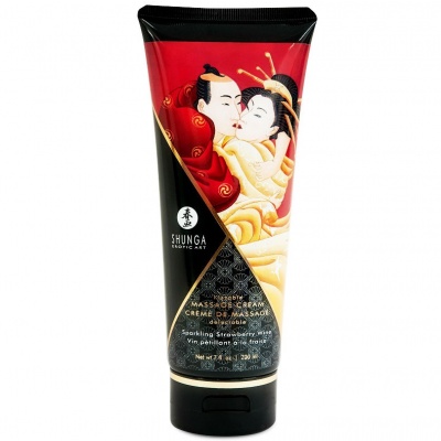 Shunga Strawberry Cava Massage Cream 200ML