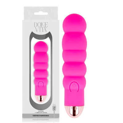 Dolce Vita Six Rechargeable Vibrator Pink 7-Speed - image 2