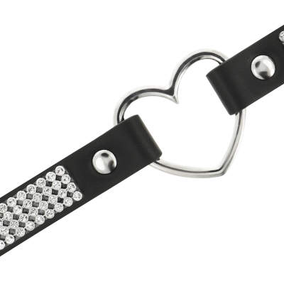 Coquette Chic Desire Vegan Leather Choker with Heart - image 4