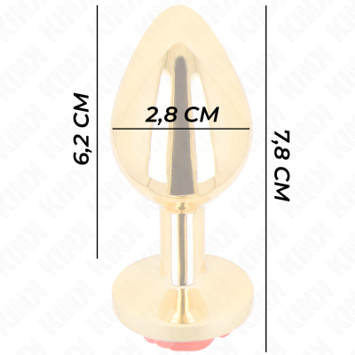 Kink Gold Rose Red Anal Plug Small - image 4