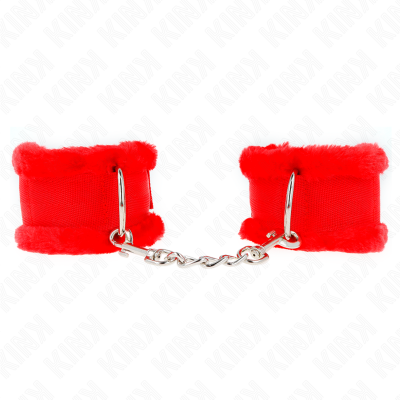Kink Furry Lined Wrist Restraints Red 17-31CM - image 2
