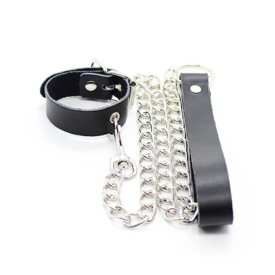 Ohmama Fetish Penis Collar with Leather Strap - image 4