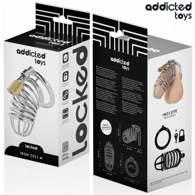 Addicted Toys Locked Iron Cell Metal Penis Cage Size M - image 6
